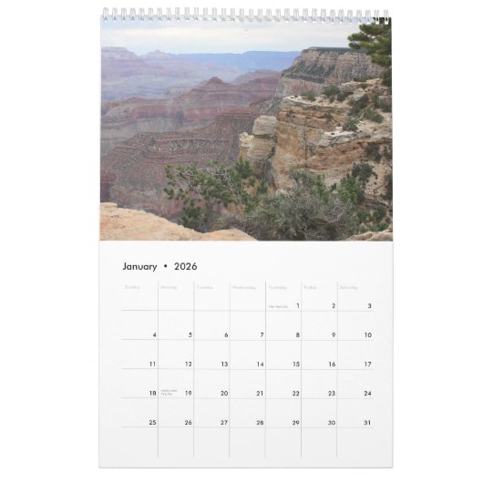 Grand Canyon National Park Kalender (Jan 2026)