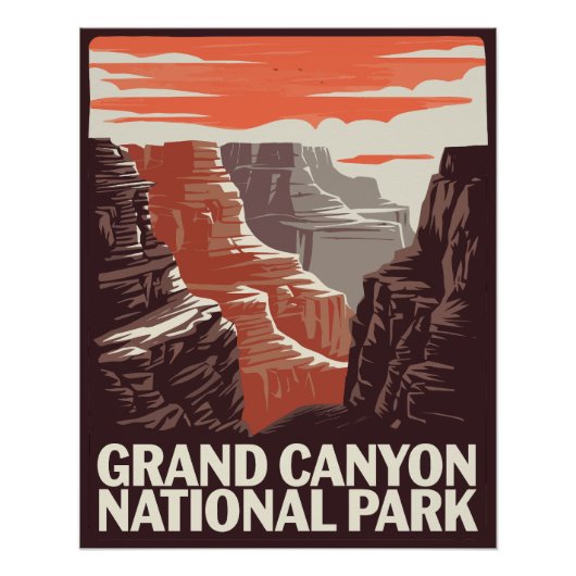 Grand Canyon National Park Landschap Perfect Poster (Voorkant)