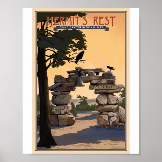 Grand Canyon National Park Litho Artwork Poster (Voorkant)