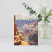 Grand Canyon National Park Olieverfschilderij Kuns Briefkaart (Staand voorkant)