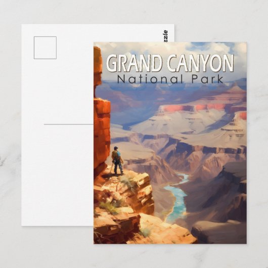 Grand Canyon National Park Olieverfschilderij Kuns Briefkaart (Voorkant / Achterkant)