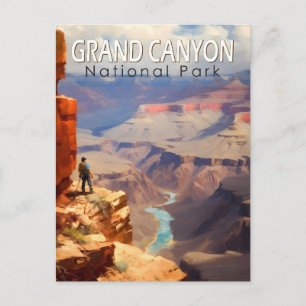 Grand Canyon National Park Olieverfschilderij Kuns Briefkaart