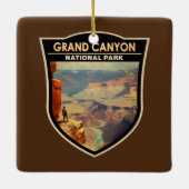 Grand Canyon National Park Olieverfschilderij Kuns Keramisch Ornament (Achterkant)