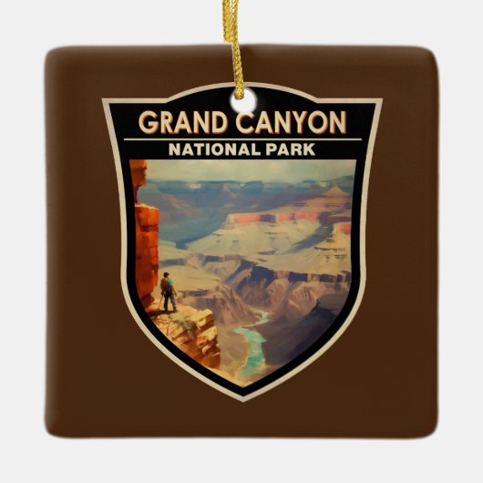 Grand Canyon National Park Olieverfschilderij Kuns Keramisch Ornament (Voorkant)