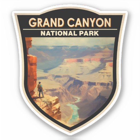 Grand Canyon National Park Olieverfschilderij Kuns Sticker (Voorkant)