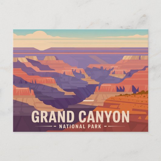 Grand Canyon National Park Postcard Retro Briefkaart (Voorkant)