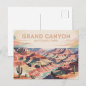 Grand Canyon National Park Postcard Vintage Briefkaart (Voorkant / Achterkant)