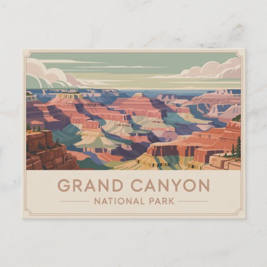 Grand Canyon National Park Postcard Vintage Briefkaart (Voorkant)
