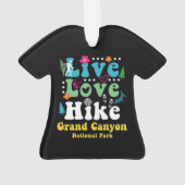 GRAND CANYON NATIONAL PARK RETRO 60s 70s HIKING Ornament (achterkant)