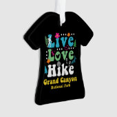 GRAND CANYON NATIONAL PARK RETRO 60s 70s HIKING Ornament (voorkant)