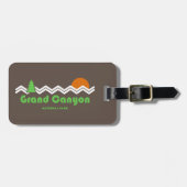 Grand Canyon National Park Retro Bagagelabel (Voorkant horizontaal)
