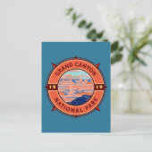 Grand Canyon National Park Retro Compass Embleem Briefkaart (Staand voorkant)