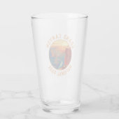 Grand Canyon National Park Retro Distress Circle Glas (Achterkant)