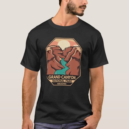Grand Canyon National Park Retro Emblem T-shirt (Voorkant)