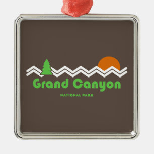 Grand Canyon National Park Retro Metalen Ornament