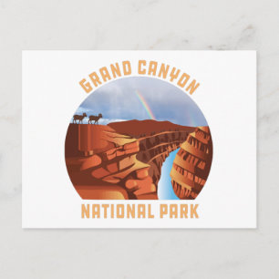 Grand Canyon National Park retro North rim Arizona Briefkaart