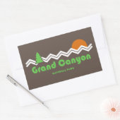 Grand Canyon National Park Retro Rechthoekige Sticker (Envelop)