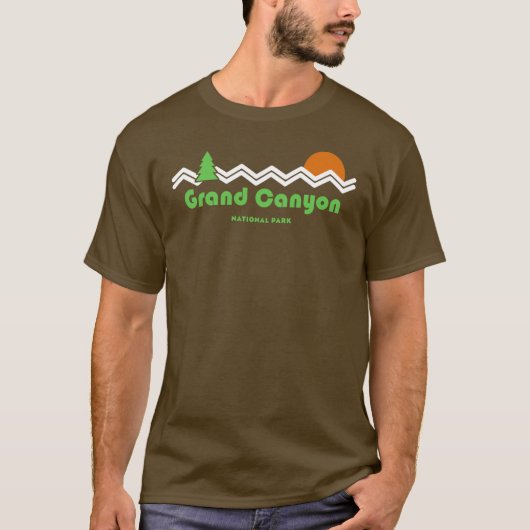 Grand Canyon National Park Retro T-shirt (Voorkant)