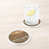 Grand Canyon National Park Round Sandstone Coaster Zandsteen Onderzetter (Zijkant)