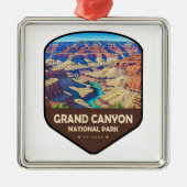 Grand Canyon National Park Shield Metalen Ornament (Voorkant)
