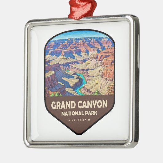 Grand Canyon National Park Shield Metalen Ornament (Links)