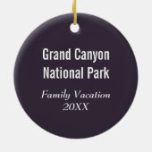Grand Canyon National Park Souvenir Keramisch Ornament (Achterkant)