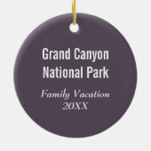 Grand Canyon National Park Souvenir Keramisch Ornament (Achterkant)