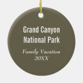Grand Canyon National Park Souvenir Keramisch Ornament (Achterkant)