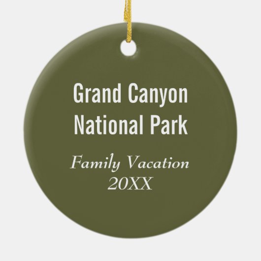Grand Canyon National Park Souvenir Keramisch Ornament (Achterkant)