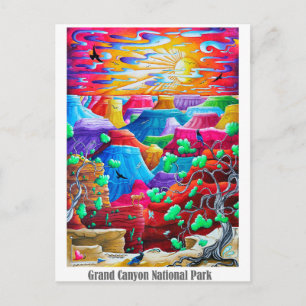 Grand Canyon National Park Travel Art Briefkaart
