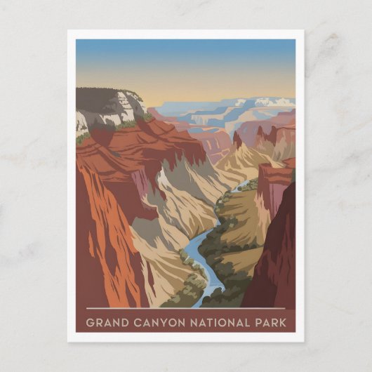 Grand Canyon National Park vintage Briefkaart (Voorkant)