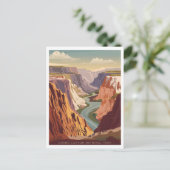 Grand Canyon National Park vintage Briefkaart (Staand voorkant)