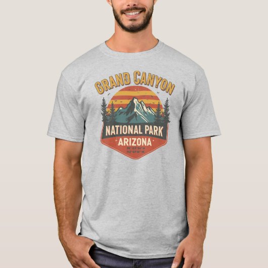 Grand Canyon National Park Vintage Sunset T-shirt (Voorkant)