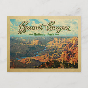 Grand Canyon National Park Vintage Travel Briefkaart