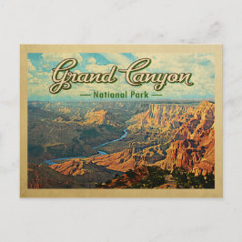 Grand Canyon National Park Vintage Travel Briefkaart