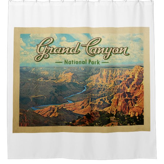 Grand Canyon National Park Vintage Travel Douchegordijn (Voorkant)