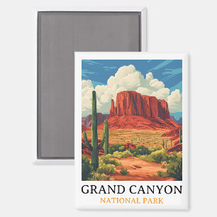 Grand Canyon National Park Vintage Travel Magneet