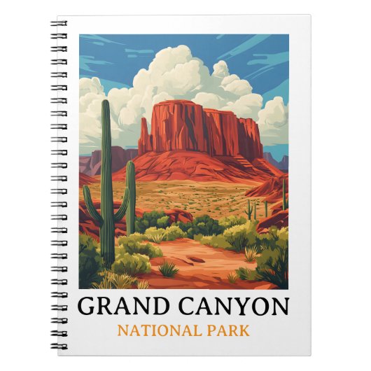 Grand Canyon National Park Vintage Travel Notitieboek (Voorkant)