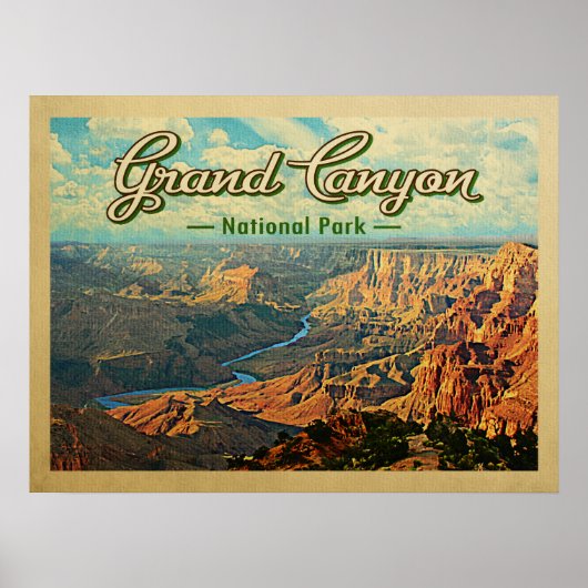 Grand Canyon National Park Vintage Travel Poster (Voorkant)