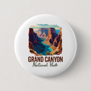 Grand Canyon National Park Wandelsouvenir Avontuur Ronde Button 5,7 Cm