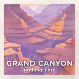 Grand Canyon National Park Watercolor Travel Art Glazen Onderzetter