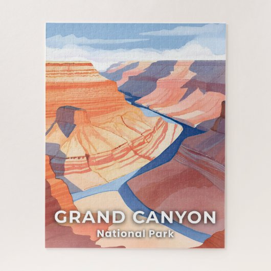 Grand Canyon National Park Watercolor Travel Legpuzzel (Verticaal)