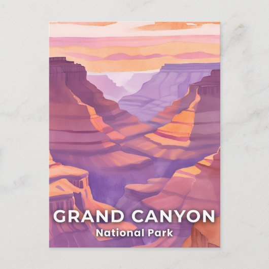 Grand Canyon National Park Waterverf Reizen Briefkaart (Voorkant)