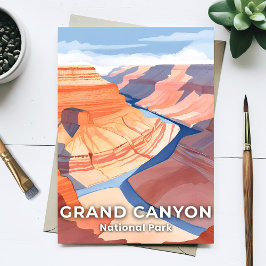 Grand Canyon National Park Waterverf Reizen Briefkaart