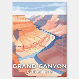 Grand Canyon National Park Waterverf Reizen Magneet