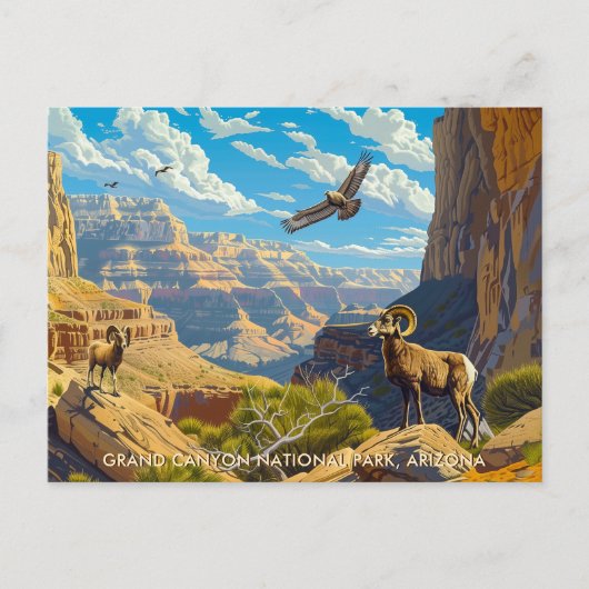 Grand Canyon National Park Wildlife  Art Briefkaart (Voorkant)