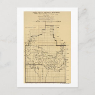 Grand Canyon National ParkPanoramic Map Briefkaart