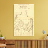 Grand Canyon National ParkPanoramic Map Canvas Afdruk (Insitu (Woonkamer))
