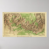 Grand Canyon National ParkPanoramic Map Poster (Voorkant)