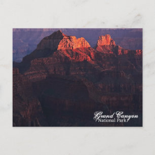 Grand Canyon Noordelijke Rand Laat Licht Zonsonder Briefkaart